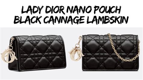 dior lady dior nano pouch|Lady Dior Nano Pouch Black Patent Cannage Calfskin .